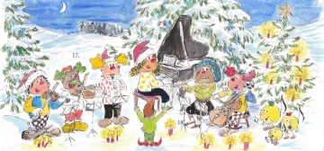 Adventskalender Klappkarte mit Umschlag