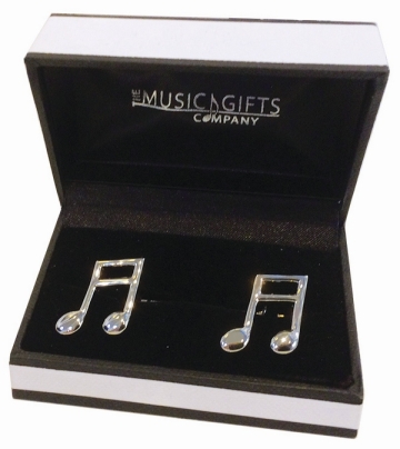 Manschettenknpfe 'Silver-Plated Quavers'  (1 Paar) in Geschenkbox