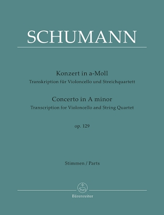 Konzert in a-moll fr Violoncello und Streichquartett Stimmen