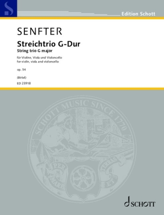 Streichtrio G-Dur op. 54 fr Streichtrio Partitur und Stimmen