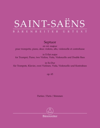 Septuor in Es-Dur op.65 fr Trompete, Klavier, 2 Violinen, Viola, Violoncello und Kontrabass Stimmen