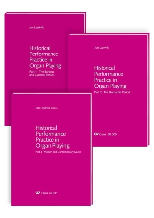 Historical Performance Practice in Organ Playing. Vol. 1-3 + sheet music volume  Set / Paket