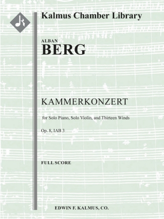 Kammerkonzert, Op. 8/ IAB 3 Score Scores