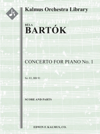 Concerto for Piano No. 1, Sz.83 F/O SC Scores