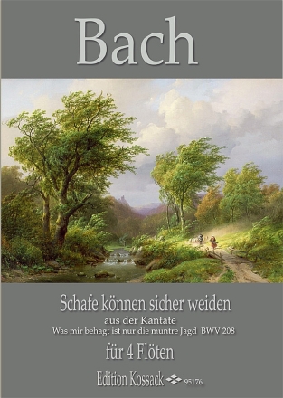 Schafe knnen sicher weiden   fr 4 Flten Partitur und Stimmen