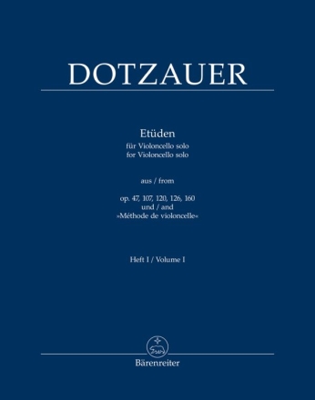 Etden Heft I (aus op.47, 107, 120, 126, 160 und 'Mthode de violoncelle') fr Violoncello solo