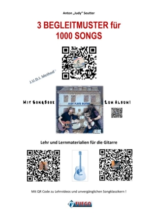 3 Begleitmuster f�r 1000 Songs (+QR-Code) f�r Gitarre