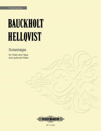 Solastalgia for violin and tape and optional video