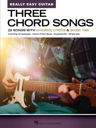 Three Chord Songs - Really Easy Guitar for guitar Songbook with chords, lyrics & basic TAB
