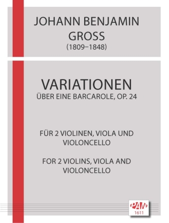 Variationen ber eine Barcarole, op.24 fr 2 Violinen, Viola und Violoncello  Partitur