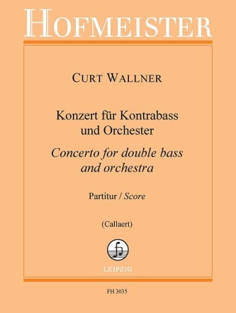 Konzert  fr Kontrabass und Orchester Partitur (Ringbindung)