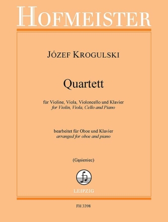 Quartett (original fr Violine, Viola, Violoncello und Klavier) fr Oboe und Klavier