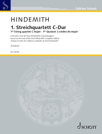 Streichquartett C-Dur Nr. 1 fr Streichquartett Partitur und Stimmen