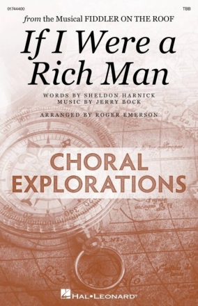 If I Were a Rich Man Mnnerchor mit Begleitung Chorpartitur