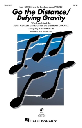 Go the Distance/Defying Gravity Gemischter Chor mit Begleitung Chorpartitur