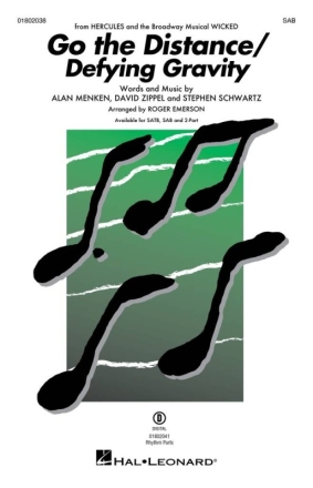 Go the Distance/Defying Gravity Gemischter Chor mit Begleitung Chorpartitur