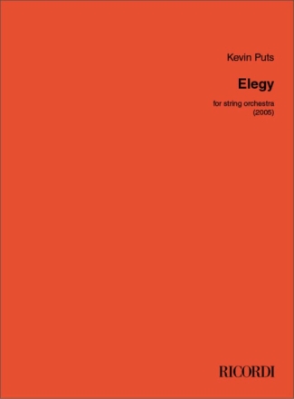 Elegy Streichorchester Partitur