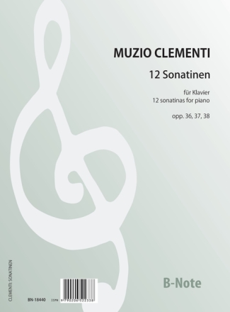 12 Sonatinen fr Klavier (Cembalo) opp.36,37,38 Klavier Spielnoten