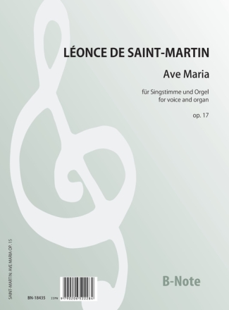 Ave Maria fr Stimme und Orgel op.17 Singstimme,Orgel Spielnoten