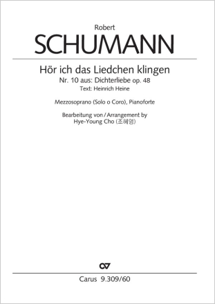 Hr ich das Liedchen klingen Coro SATB (Solo Ms), Pfte Partitur