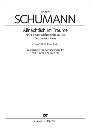 Allnchtlich im Traume Coro SATB, Pfte Partitur
