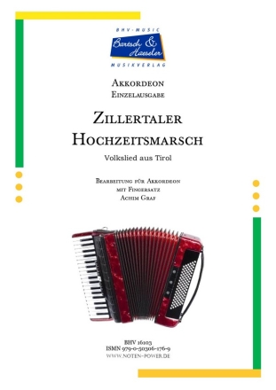 Zillertaler Hochzeitsmarsch fr Akkordeon mit Fingersatz