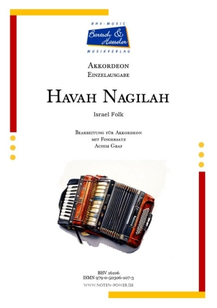 Hava Nagilah (Israel Folk) fr Akkordeon mit Fingersatz