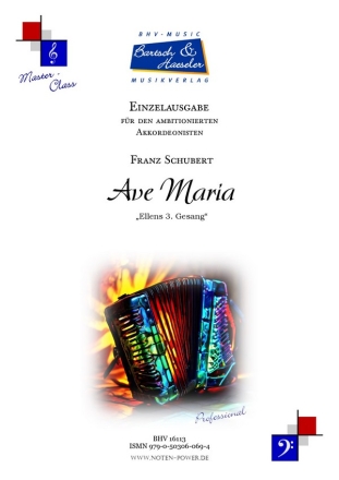 Ave Maria (Ellens 3. Gesang) fr Akkordeon mit Fingersatz