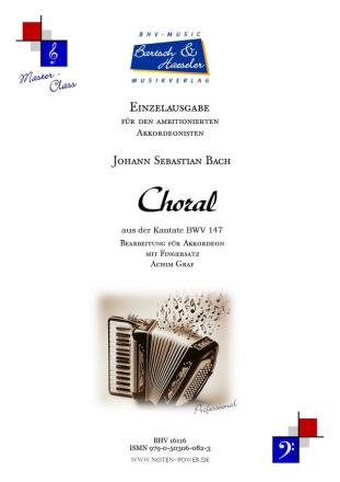 Choral aus der Kantate BWV 147 fr Akkordeon mit Fingersatz