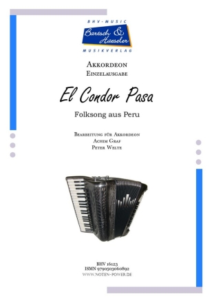 El Condor Pasa (Folksong aus Peru) fr Akkordeon mit Fingersatz