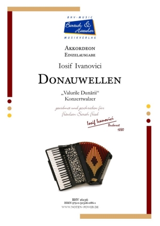 Donauwellen (Valurile Dunarii - Konzertwalzer) fr Akkordeon mit Fingersatz