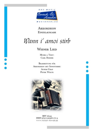 Wann i' amoi stirb (Wiener Lied) fr Akkordeon mit Fingersatz