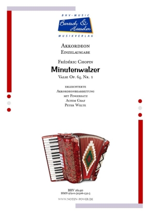 Minutenwalzer,  Valse op. 64, Nr. 1 fr Akkordeon (erleichterte Fassung) Einzelausgabe