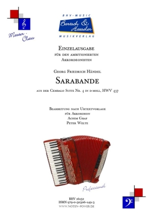 Sarabande, HWV 437 fr Akkordeon Einzelausgabe