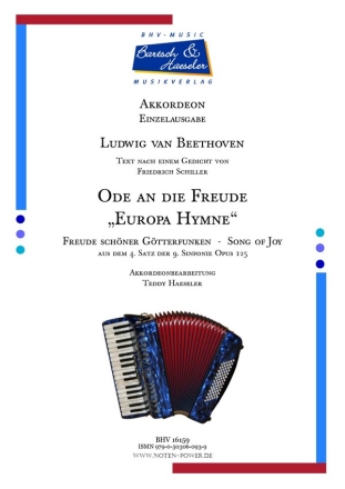 Ode an die Freude /  Europa Hymne fr Akkordeon Einzelausgabe