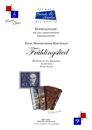 Frhlingslied Op. 62, Nr. 6 fr Akkordeon Einzelausgabe