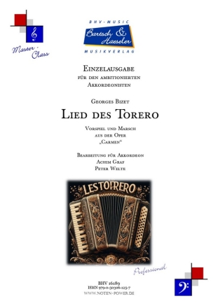 Lied des Torero   (Vorspiel und Marsch) fr Akkordeon Einzelausgabe