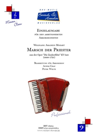Marsch der Priester  aus der Zauberflte' KV 620 fr Akkordeon Einzelausgabe