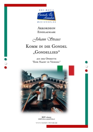 Komm in die Gondel  aus: 'Eine Nacht in Venedig' fr Akkordeon Einzelausgabe