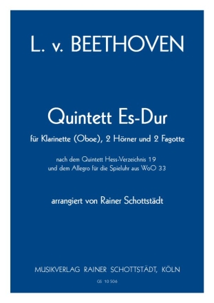 Quintett op.posthum,,ergnzt durch Allegro fr die Spieluhr, arr. R.Schottstdt Cl ,2 Hrn, 2 Fg