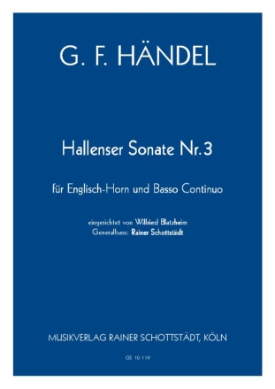 Hallenser Sonate Nr.3, arr. W.Blatzheim Eh(Vla) + B.C.
