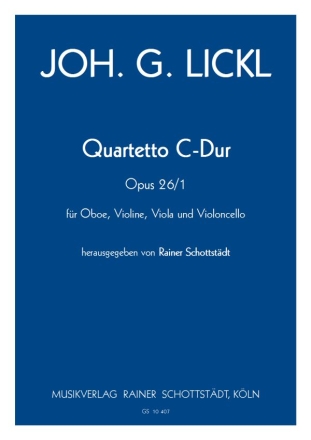Quartetto C-dur op.26/1, hrsg. R.Schottstdt Ob,Vl,Vla,Vcl