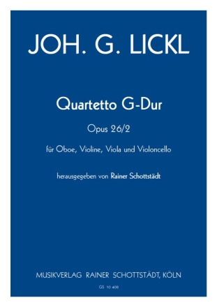 Quartetto G-dur op.26/2, hrsg. R.Schottstdt Ob,Vl,Vla,Vcl