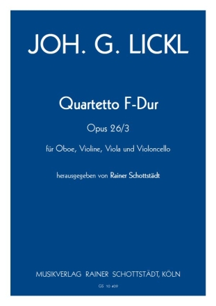 Quartetto F-dur op.26/3, hrsg. R.Schottstdt Ob,Vl,Vla,Vcl