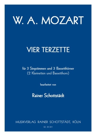 4 Terzette (Das Bandel, Soave sia il vento, Dir Seele des Weltalls, La Libert) 3Bh (1.+2.Bh auch Cl.) + 3 Singstimmen