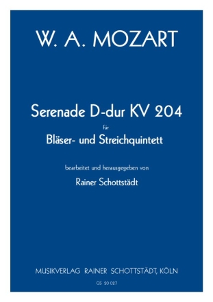 Serenade D-dur KV 204 Fl,Ob,Cl,Hrn,Fg,2Vl,Vla,Vcl,Kb