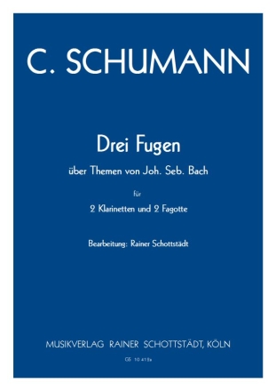 Drei Fugen ber Themen von Joh. Seb. Bach, arr. R.Schottstdt 2Cl,2Fg