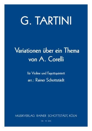 Variationen ber ein Thema von Corelli, arr. R.Schottstdt Vl,4Fg,Kfg