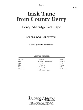 Irish Tune from County Derry (f/o sc) Full Orchestra