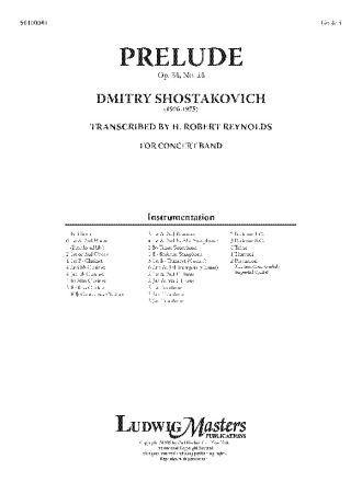 Prelude in E-flat minor (c/b sc) Symphonic wind band